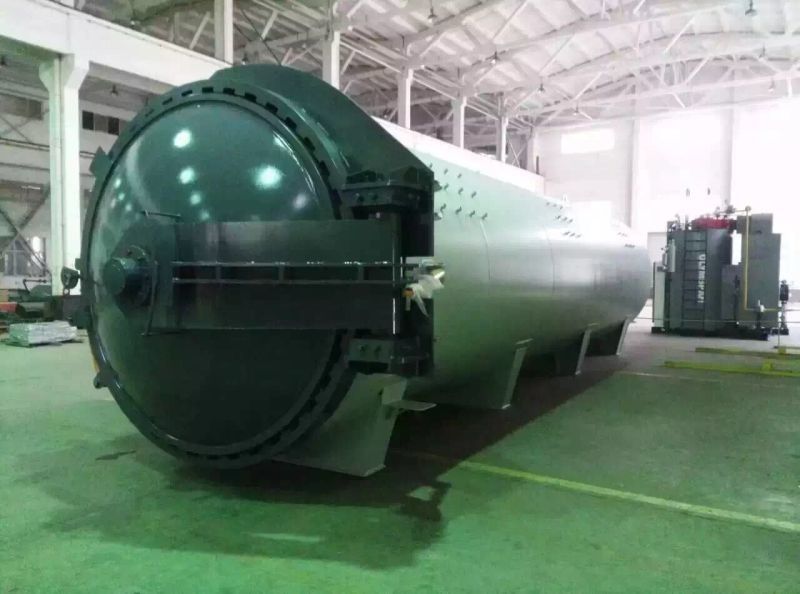 ऑटो ग्लास Laminating आटोक्लेव ASME यू स्टाम्प आईएसओ प्रमाण पत्र या CE प्रमाण पत्र के साथ